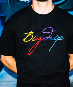 Big Drip Rainbow Colorized Tee Oversized Schwarz