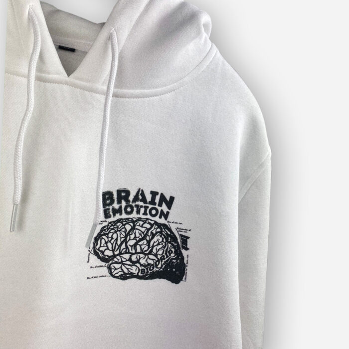 Brain Emotion Heavy Hoodie - Weiß
