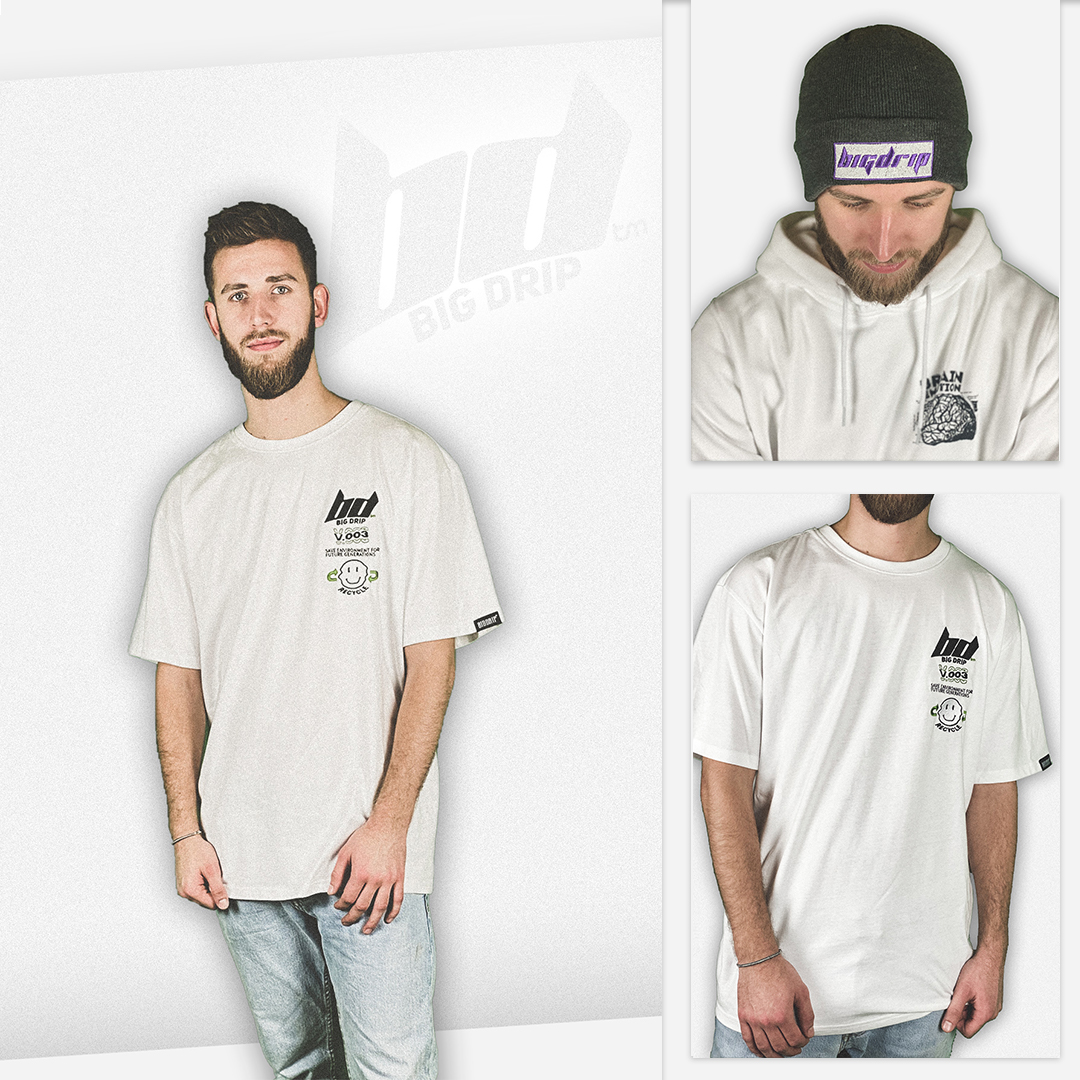 Big Drip Beanie und Oversized Dripped Smile T-Shirt Streetwear V.003 Fall Winter 2020