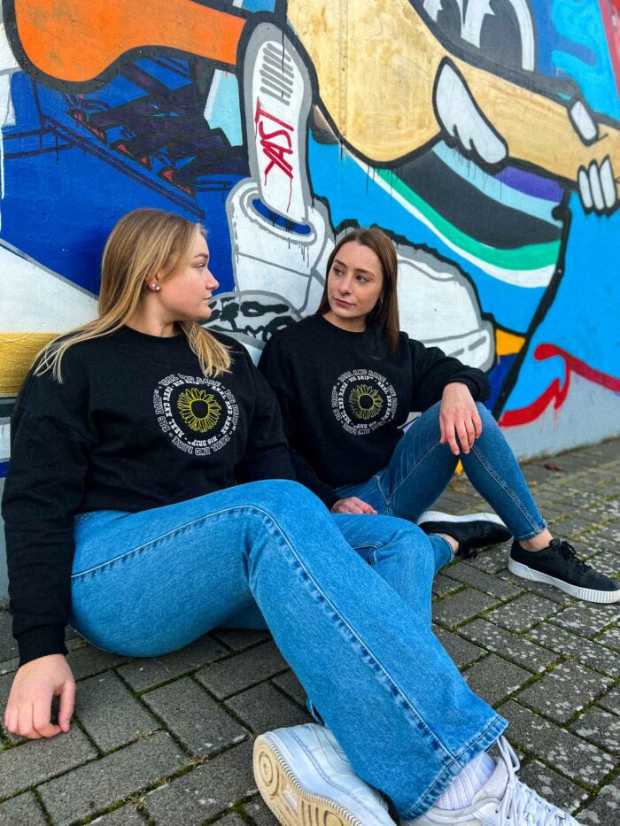 Frauen Real & Rare Sunflower Sweatshirt - Schwarz