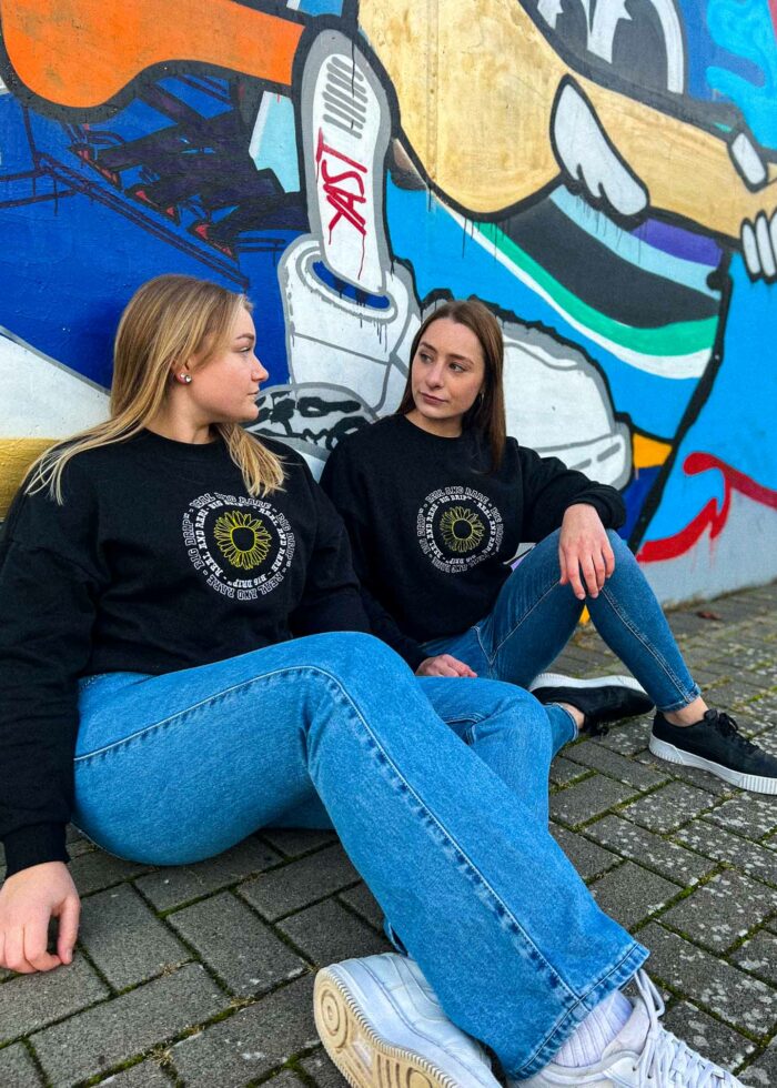 Frauen Real & Rare Sunflower Sweatshirt - Schwarz