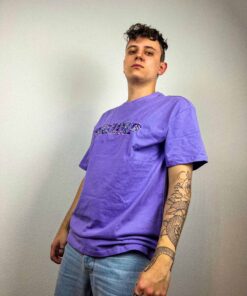 Oversized BGDRP 80s Paisley T-Shirt - Lavendel Lila