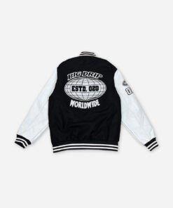 Big Drip BGDRP Worldwide College Jacket – Varsity Schwarz Bigdrip Streetwear