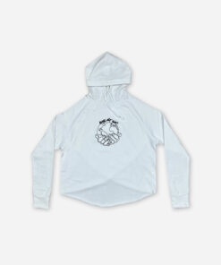 Cropped Globe Hands Hoodie - Weiß